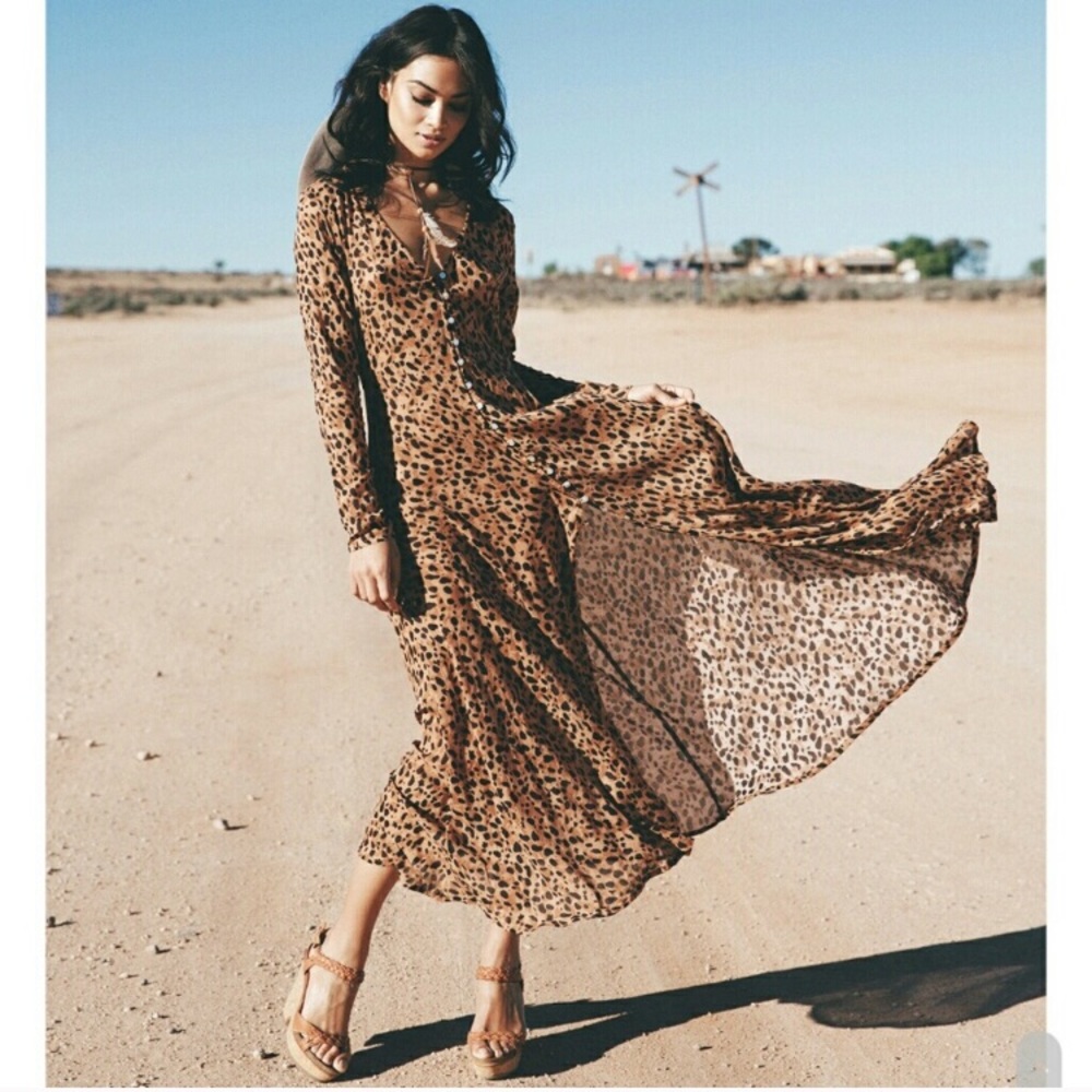Spell Leopard Print Maxi Dress